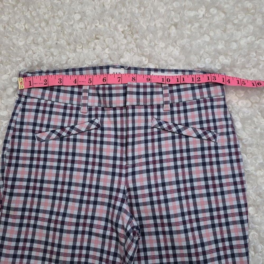 ​BNWOT Gap Signature Skinny Ankle Pants 2 Plaid Pink - Picture 10 of 11